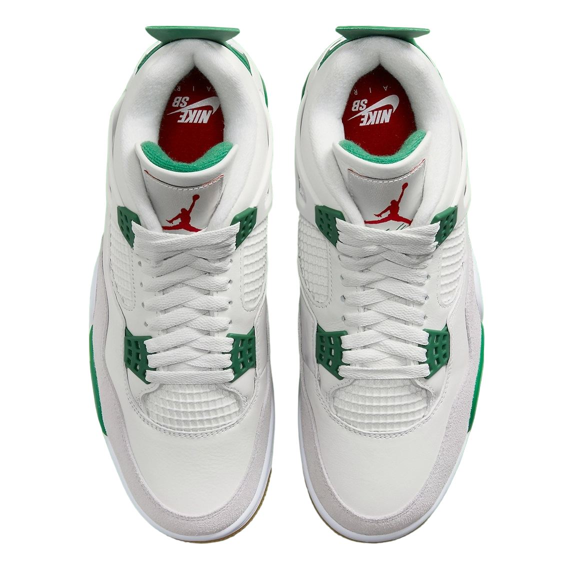 Jordan 4 best sale gray and green